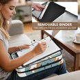 thumbnail image 5 of Haosy Accordion File Organizer Zipper Binder 500 Sheet 6-Tab Expanding File Folder Multi-Pocket 1.2 Inch 3 Ring Cartoon Dinosaurs Leaves, 5 of 7
