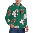 thumbnail image 2 of Goofa Gingerbread Snowman Cookies for Men's Hooded Sweatshirt - Lightweight Pullover Hoodie with Kangaroo Pocket, Perfect for Everyday Wear-Large, 2 of 7