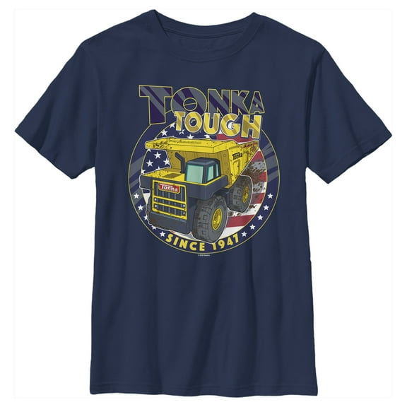 Boy's Tonka Tough Dump Truck Logo  Graphic Tee Navy Blue X Small
