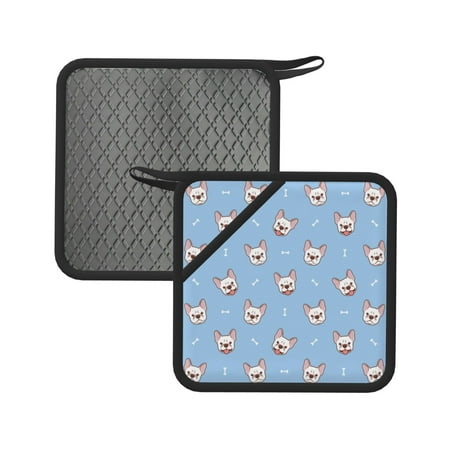 

Lukts French Bulldog Head for Silicone Anti-hot Mats - Heat Resistant for Kitchen Counter Dish Drying Mat Silicone Trivets Hot Pads for Kitchen Counter