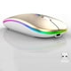 thumbnail image 1 of Ratón inalámbrico Bluetooth Guiheng LED recargable dorado, 1 of 7