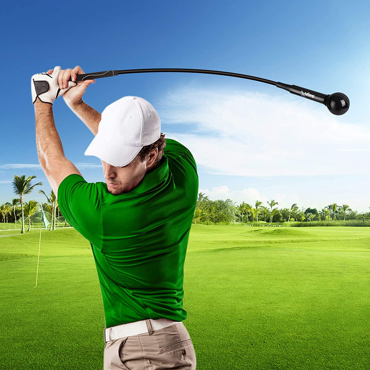Golf Swing Trainer Aid - Power Flex Golf Swing Training aid for Strength  and Tempo Golf Warm Up Stick 48 inch black - Walmart.com