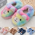 thumbnail image 3 of Kids Animal Slippers for Toddler Boys Girls Cute Rabbit Bear Elephant Fuzzy Winter Indoor House Slippers, 3 of 5