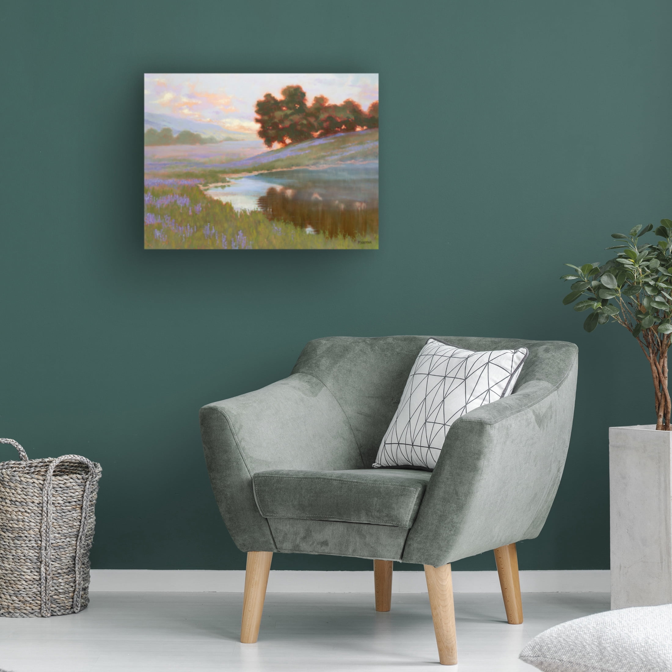 Canvas Wall Art - Ed Penniman 'Pastel Lupin' Wall Art for Living Room, Bedroom, or Office Décor by Trademark Fine Art - 24 x 18 Inches