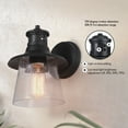 thumbnail image 5 of Globe Electric 1-Light Matte Black Motion Sensor Outdoor Wall Sconce w/ Clear Glass Shade, 91007607, 5 of 8