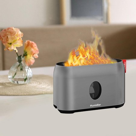 

Portable Air Humidifier Diffuser with Realistic Mist Silent Remote Control USB for Home Bedroom Travel - Dark Gray