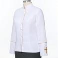 thumbnail image 6 of GRACEART Women Long Sleeves Clergy Coat with Stand Up Collar Button Down Pastor Clergy Dresses, 6 of 8