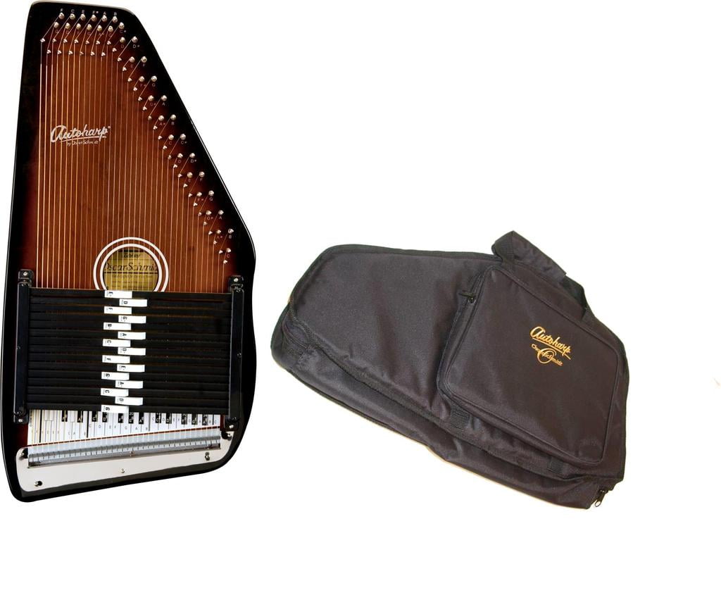 Oscar Schmidt 15 Chord Autoharp w/ Gig Bag, Maple Body, Sunburst Finish