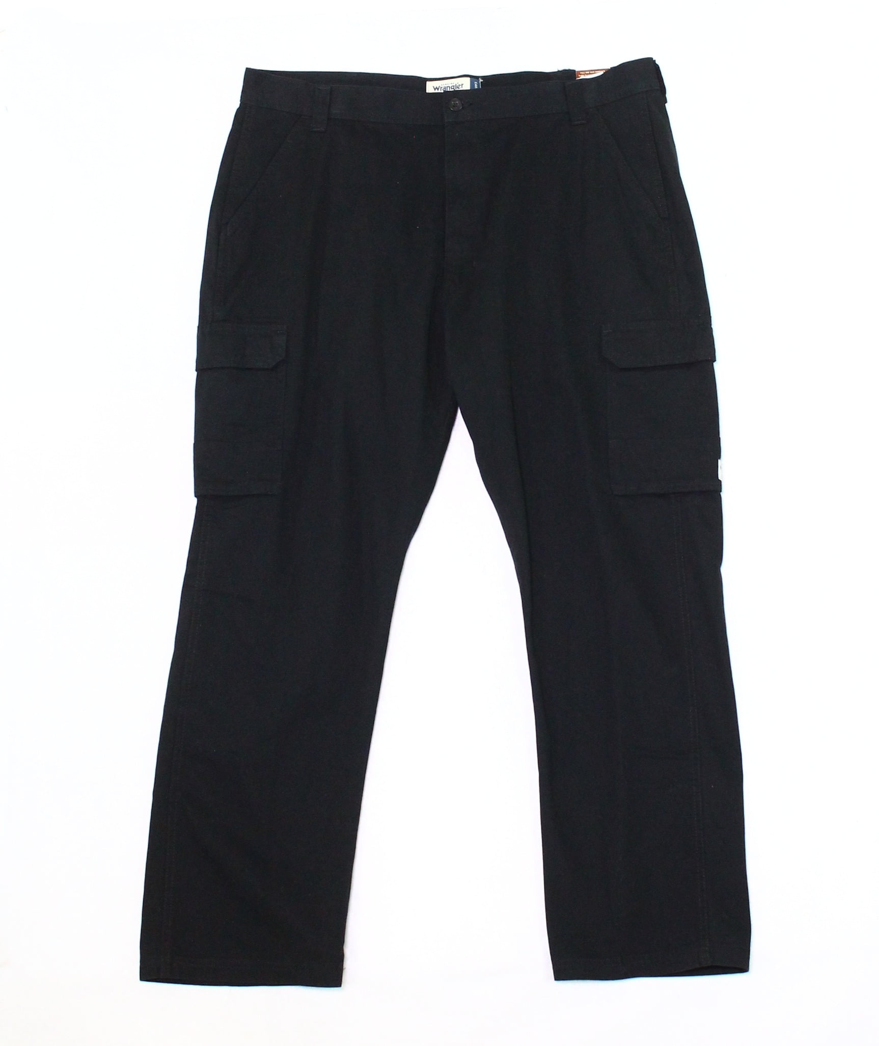 Wrangler NEW Deep Black Mens Size 40 Button-Front Twill Cargo Pants ...
