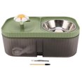 thumbnail image 2 of Cat Water Fountain Food Bowl High Capacity Quiet 2 In 1 Pet Feeder Water Dispenser Feeding Machine Green, 2 of 5