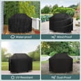 thumbnail image 6 of Unicook Gas Grill Cover 55 inch, Heavy Duty Waterproof BBQ Cover for Backyard Grill, Fade Resistant Outdoor Barbecue Cover, Fits Grills up to 52-in Wide, 6 of 7
