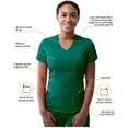 thumbnail image 3 of Adar Pro Scrubs For Women - Modern V-Neck Scrub Top - P7002 - Hunter Green - XL, 3 of 6