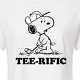 thumbnail image 3 of Peanuts - Teerific Snoopy - Juniors Cropped Cotton Blend T-Shirt, 3 of 6