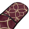 thumbnail image 4 of Yayeee Double Oven Mitt Kitchen Heat Resistant Baking 35" x7" Quilted Glove, Red Circles, 4 of 6