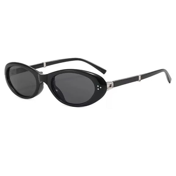 Retro Cat-Eye Black Foldable Sunglasses European and American Ins Style for Square and Round Faces, High-End Fashionable Sunglasses for Trendy Girls, Versatile and Stylish