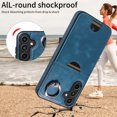 thumbnail image 6 of Case for Samsung Galaxy A25 5G Wallet with Credit Card Holder & Finger Ring Stand, PU Leather Slim Cover Shockproof Scratch Resistant Full Protection Case for Samsung Galaxy A25 5G, Blue, 6 of 11