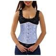 thumbnail image 5 of Fjofpr Cyber And Monday Deals Blue Corset Tops for Women Women Shapewear Cinchers Waist Trainer Underbust Corset Belt Stomach Wrap Body Shaper Workout Girdle, 5 of 5