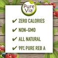 thumbnail image 3 of Pure via - All Natural Stevia Sweetener Packets, Zero Calorie, 800 Ct, 3 of 8