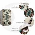 thumbnail image 5 of Red Teal Brown Shower Curtains for Bathroom Waterproof Fabric Bath Curtains Decor Bath Tub Curtain Southwestern Ethnic Geometric Boho Decorative Shower Curtain Sets with 12 Hooks, 72x72 Inch, 5 of 6