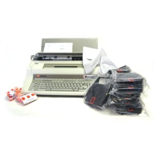EBS Formswriter Typewriter w/Cover, 12 ribbons, & 12 Lift Off Tapes