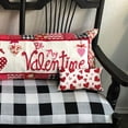 thumbnail image 6 of Valentine''s Day Pillow Covers 12x20 Inch Set of 2 Red Hearts Decor White Throw Pillow Covers Valentine''s Day Cushion Case Decoration for Sofa Couch, 6 of 6