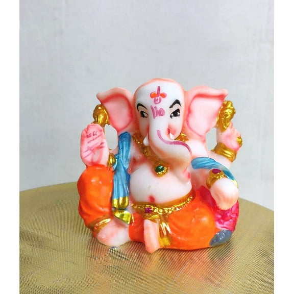 Small Ganesha Statue Good Luck God Hindu God Statue Elephant Headed God Ganpati Sculpture Ganesha Figurine Vinayaka Statue Ganpati Murti Resin Ganesh Idol Religious Gift Diwali Pooja - AtoZ India Cart