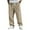 Beige, variant on Men's Corduroy Pants Drawstring Elastic Waist Straight Leg Baggy Pants with Pockets