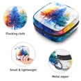thumbnail image 3 of Watercolor Christmas Trees Abstract Silhouettes Sanitary Napkin Storage Bag, Zipper Menstrual Cup Pouch Feminine Menstruation First Period Pads Holder for Girls Women Ladies, 3 of 6