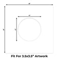 thumbnail image 2 of White Picture Frame Mat for 8x8 Frames - Circle Opening for 4x4 Photos - 50 Mats, 2 of 7