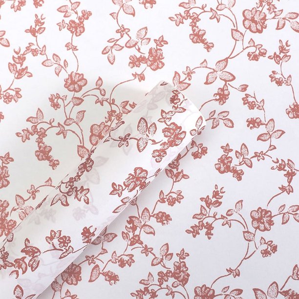 Zhuge Papel de embalaje de arte vintage Papel de embalaje de ramo Papel de arte de flores Papel de embalaje de regalo de tienda de flores (rojo vino)