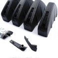 thumbnail image 4 of 4pcs Universal Carbon Fiber Car Modified Rear Bumper Diffuser Spoiler BlackRed ABS Rear Bumper Lip Diffuser Anti-collision, 4 of 5