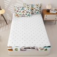 thumbnail image 4 of Homewish Rustic Botanical Pine Tree Zipper Full Size Comforter Sets with Fitted Sheet and 2 Pillowcases,Country Camping Zipper Bedding Set For Boys Kids,Reversible,4-Piece, 4 of 7