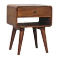thumbnail image 3 of Artisan Furniture Solid Wood Avora Chestnut Nightstand with Drawer and open slot, 3 of 6