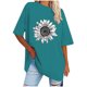 thumbnail image 1 of Camisetas de Manga Corta para las Mujeres Impreso Cuello Redondo Suelto Camiseta, Casual Cuatro Estaciones Blusa para el Hogar, 1 of 3
