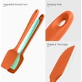 thumbnail image 3 of U-Taste 600°F High Heat Resistant Silicone Spatula Set of 4, BPA-Free Food Grade Kitchen Cooking Baking Mixing One Piece Seamless Flexible Rubber Scraper for Nonstick Cookware (Orange), 3 of 10