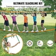 thumbnail image 3 of KFFKFF Slackline Bundle, 60 ft Length for Outdoor Fun, Simple Assembly Line for Both Kids and Adults, Includes Tree Guards, Arm Training Gear, Portable Bag, and Guide, 3 of 9