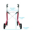 thumbnail image 3 of Andador ultraligero de carbono byACRE con bolsa organizadora, rojo, con riel regular, 3 of 5