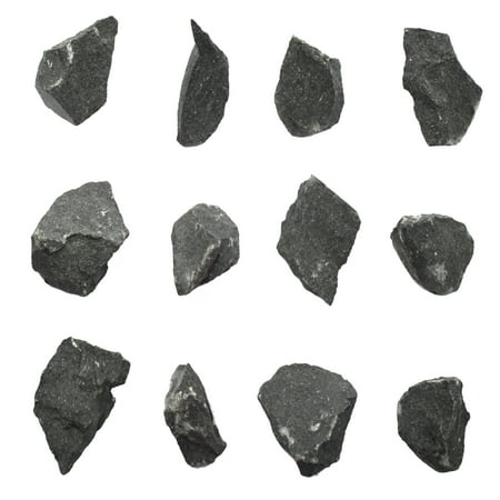 12PK Raw Basalt Igneous Rock Specimens - Approx. 1 - Geologist Selected & Hand Processed - Great for Science Classrooms - Class Pack - Eisco Labs