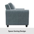 EBELLO sofaEBELLO Loveseat 2 Seater Sofa with Rolled Arms, Gray Velvet