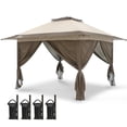 thumbnail image 4 of EAGLE PEAK 13' x 13' Beige Pop-up Outdoor Canopy, Portable, 4 of 10