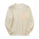 thumbnail image 4 of pstuiky camisetas de manga larga para hombre, Sudadera con cuello redondo, manga larga, color liso, para hombre, cómoda y cálida para el hogar Tops de hombre m, 4 of 5