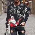 thumbnail image 1 of Blusas y camisas de manga larga con cuello redondo para hombre, moda navideña, informal, estampado, cuello redondo, manga larga, blusa estampada para hombre, blusa de poliéster, 1 of 5