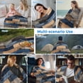 thumbnail image 5 of Navy Blue Brown Wood Cooling Blanket, Lightweight Breathable Summer Throw Blanket with Double Sided Cold Effect, Farmhouse Vintage Wooden Picnic Beach Blankets Bed Sheet for Hot Sleepers 60"x80", 5 of 8