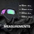 thumbnail image 5 of Oakley OO9400 Bisphaera Rectangle Shaped Non-Polarized Sunglasses for Men & Women - Includes Official Eyewear Kit - Matte Black Frame with Prizm Golf Lens, 5 of 6