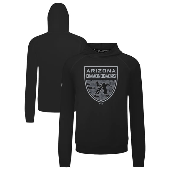 Men's Levelwear Black Arizona Diamondbacks Mandate Buckler Tri-Blend Pullover Hoodie
