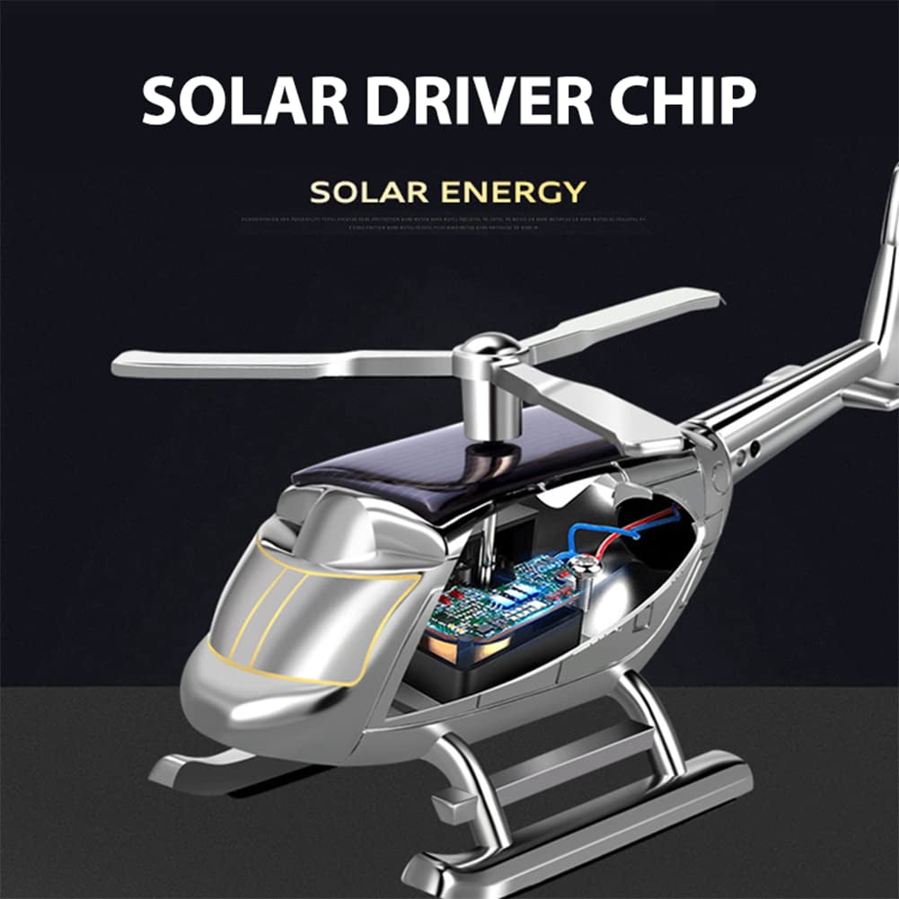 Air Freshener, Car Fragrance Diffuser Solar Rotating Automotive Air Fresheners Ornament Helicopter Shape Solid Aromatherapy Decoration for Car and Home