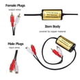 thumbnail image 2 of Filtro de ruido de audio RCA genérico, aislador de bucle de tierra, supresor de ruido universal de 4 canales para ecualizador estéreo automático de, 2 of 9