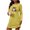 Yellow, variant on SELONE Nightgowns for Women Halloween Plus Size Short Nightshirts Ghost Long Sleeve Nightwear Gift for Wife Sleep Dress