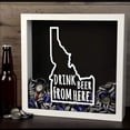 thumbnail image 2 of Torched Idaho Drink Beer Shadow Box Wall Mount Decor 13"x13"x3" Gray, 2 of 9