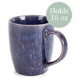 thumbnail image 3 of Elanze Designs Reactive 17 ounce Ceramic Curved Body Mugs Set of 4, Midnight Purple, 3 of 5